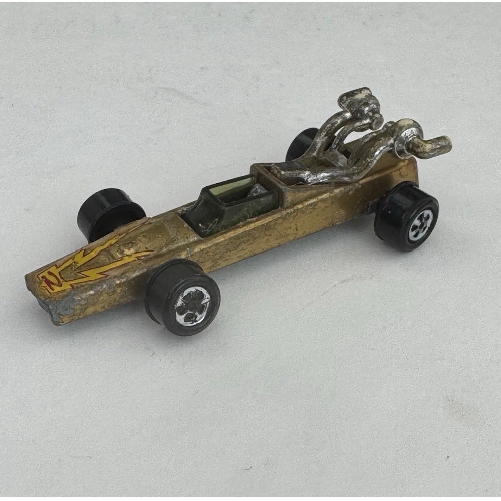 Vtg Johnny‎ Lightning AJ Foyt 4075 1975 Diecast Formula 1 Race Car Gold Toy